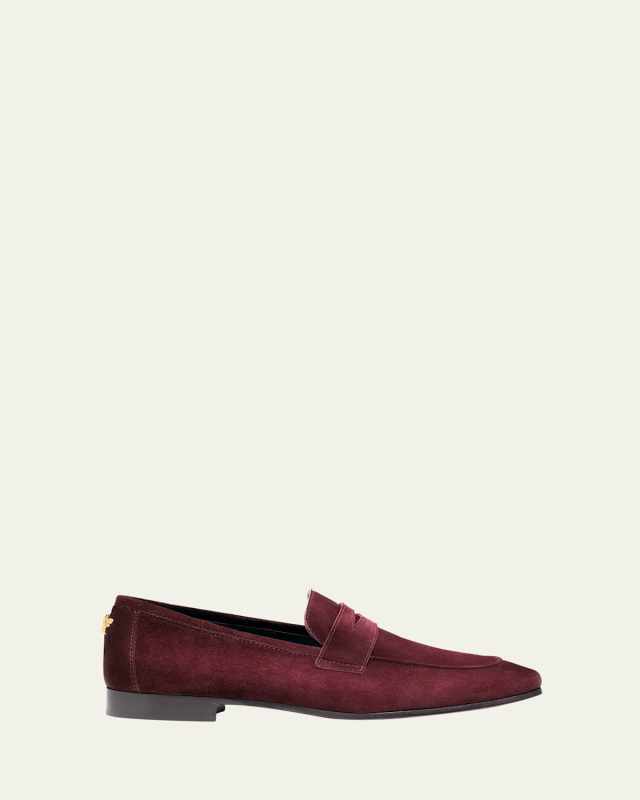 Suede Flaneur Penny Loafers
